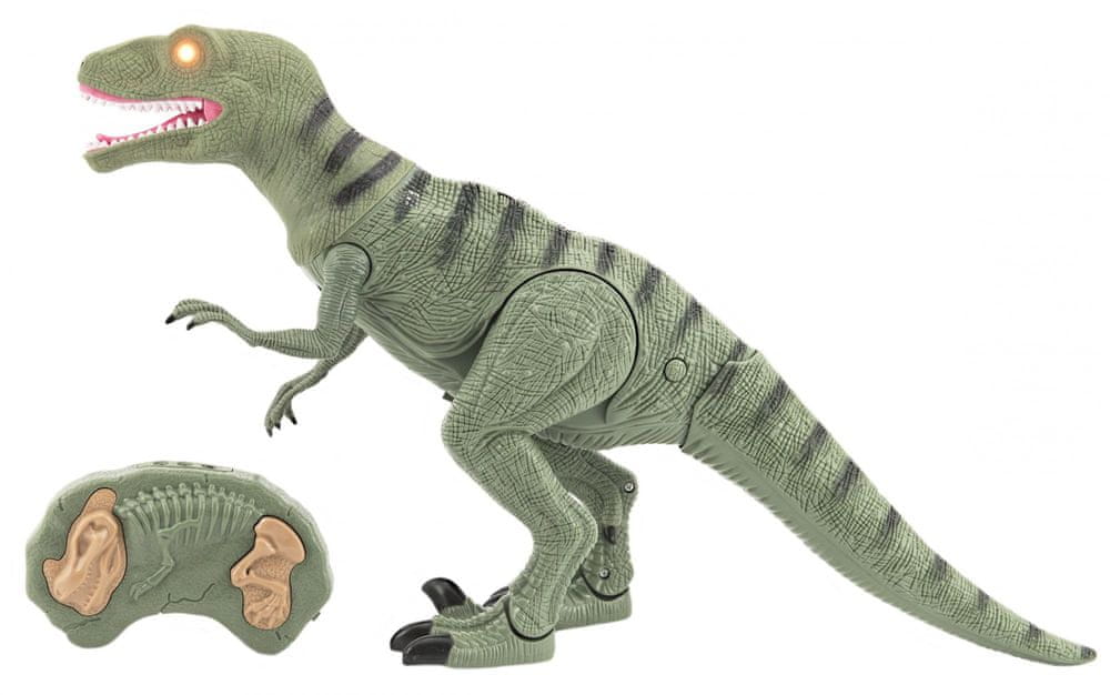 Teddies Dinosaurus chodiaci IC velociraptor 50 cm so zvukmi a svetlami zelený